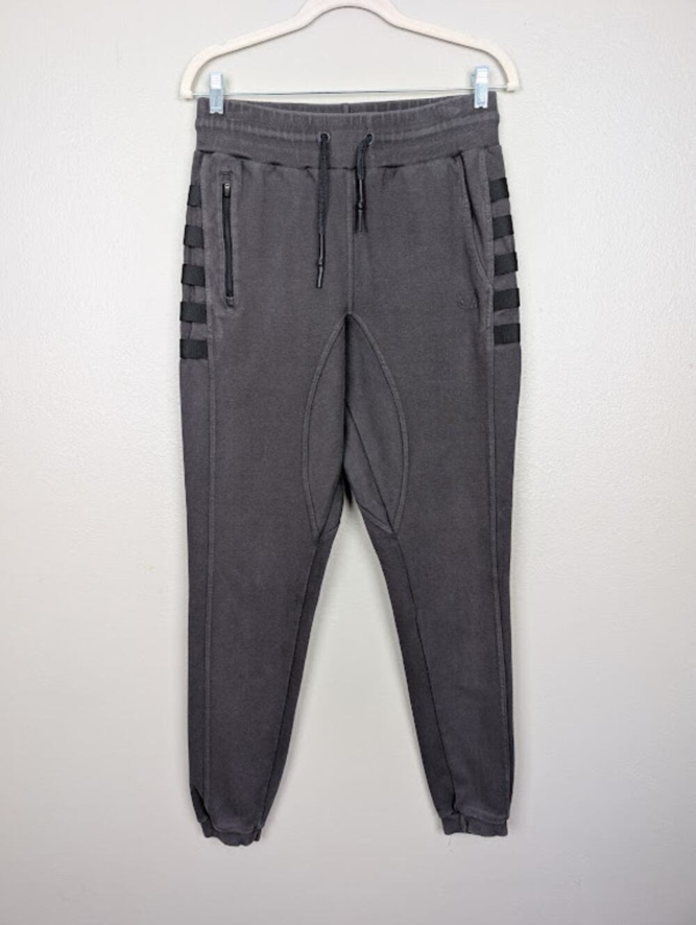 ASRV | Gray Techwear Joggers DSG-0389 Paneled Zip Pocket Streetwear Urban M
